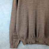 Maerz Jumper Mens Large L Brown Knitted Merino Wool